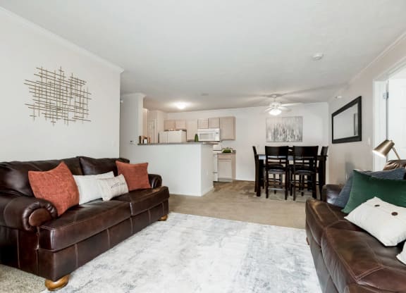 Spacious Living Area with Carpet