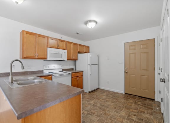 Kitchen with Wood Cabinets