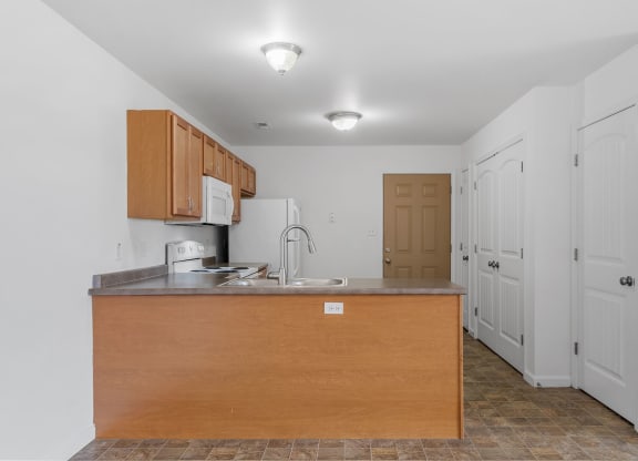 Kitchen with Overhead Lighting