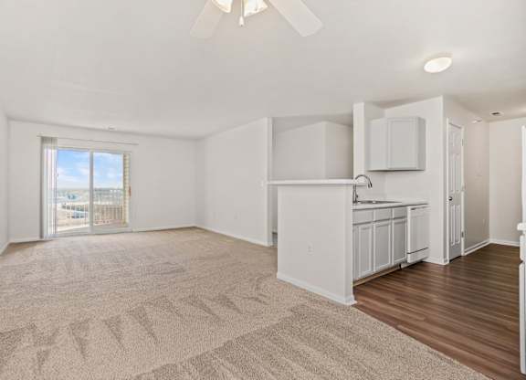 Spacious Living Area with Carpet