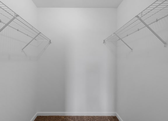 Walk-In Closet With Built-In Shelving