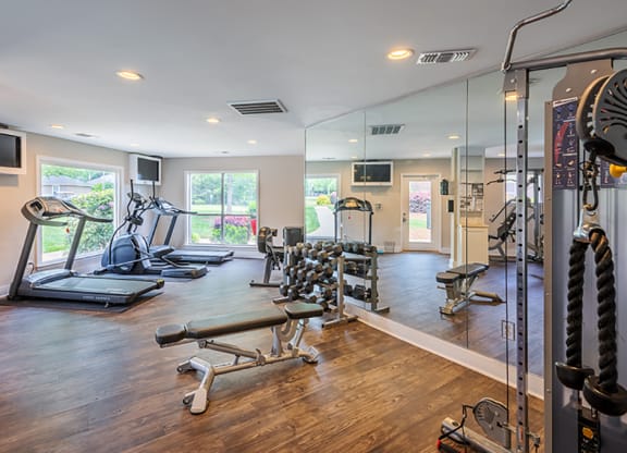 Fitness Center With Wood-Style Flooring