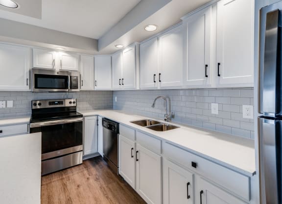 Kitchen with White Cabinetry and Upgraded Hardware