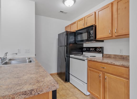 Kitchen with Wood Cabinets