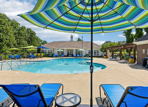 Outdoor Pool with Furniture