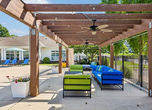 cabana with lounge furniture