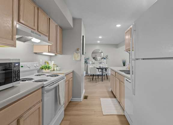 Kitchen with Wood Cabinets