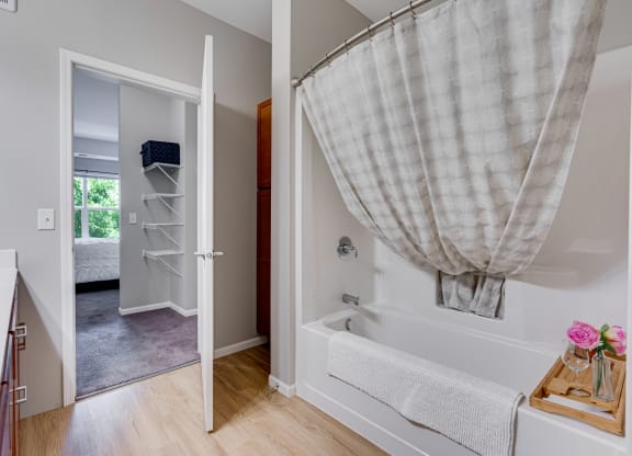 Spacious Bathroom With Built-In Wall Storage