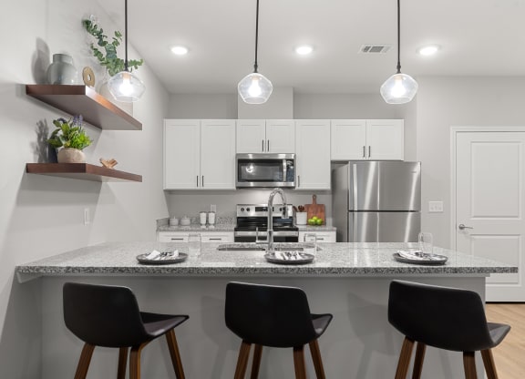 Kitchen with Overhead Lighting