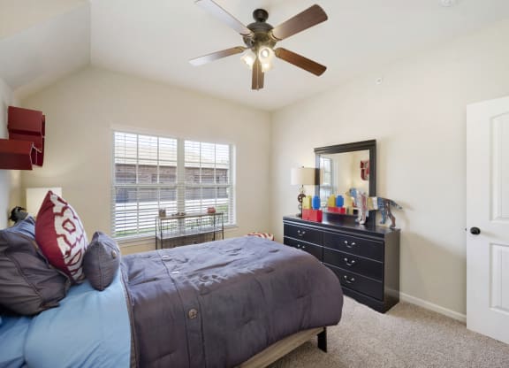 Bedroom with High Ceilings