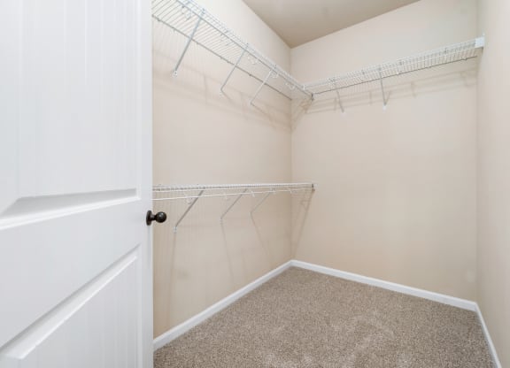 Walk-In Closet With Built-In Shelving