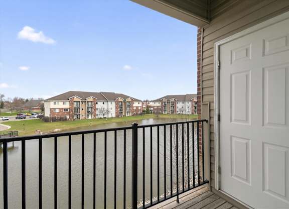 Balcony with Pond view