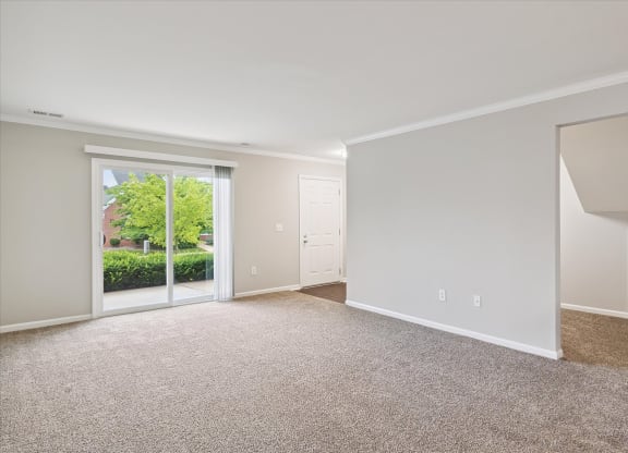 Spacious Living Area With Sliding Door