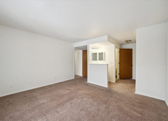 Spacious Living Area with Carpet