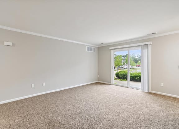 Spacious Living Area with Carpet