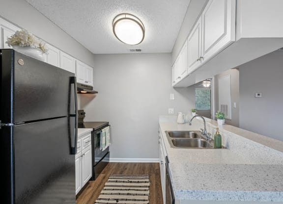 Kitchen with Black Appliances