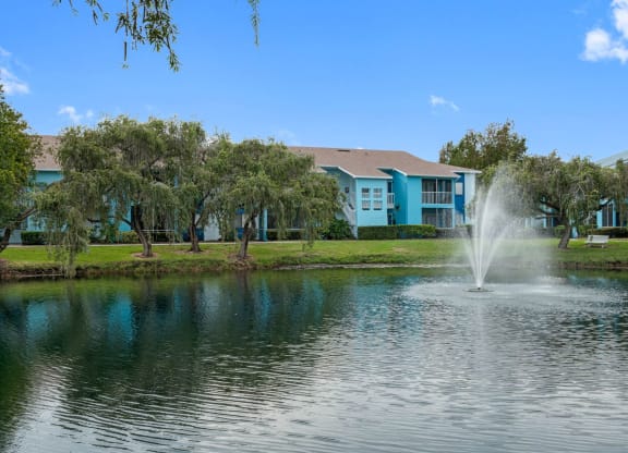 Community Pond with Fountain