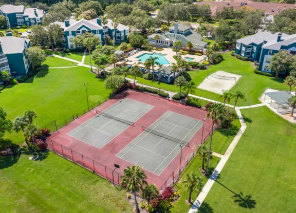 Aerial View Of The Tennis Courts
