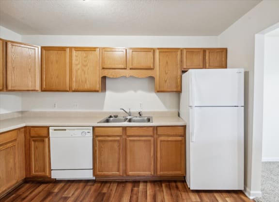 Kitchen with Wood Cabinets