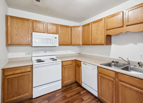Kitchen with White Appliances
