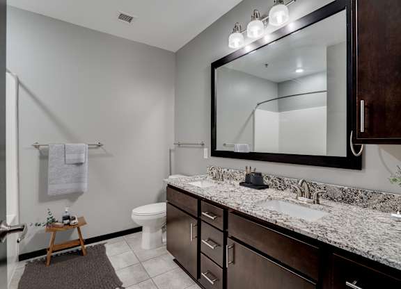 Bathroom with Large Mirror