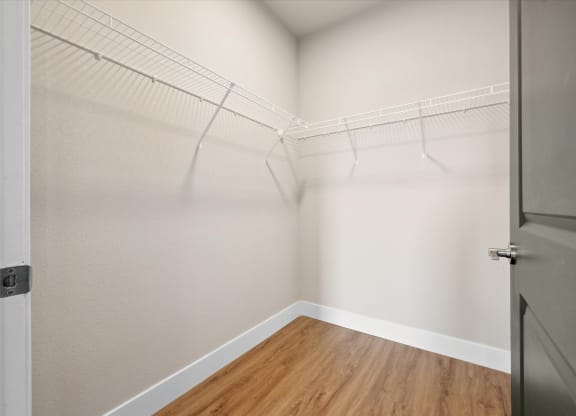 Walk-In Closet With Built-In Shelving
