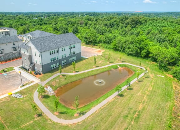 Aerial View of Pond