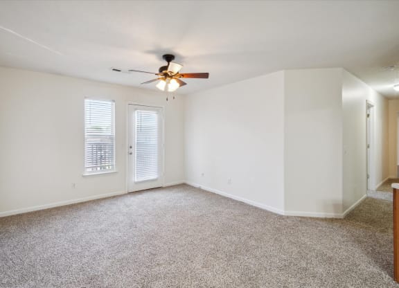 Living Room with Plush Carpeting