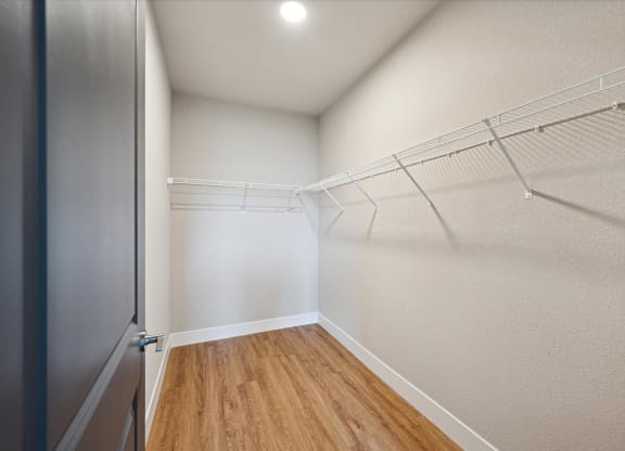 Walk-In Closet With Built-In Shelving