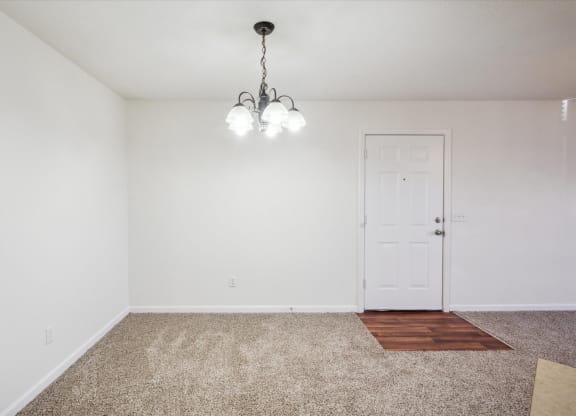 Dining Area with Overhead Lighting