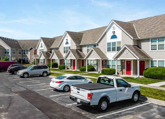 Lots Of Parking Spaces Directly In Front Of Apartment Homes