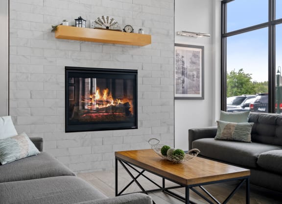 Clubhouse Lobby with Fireplace