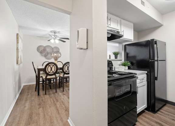 Kitchen with Black Appliances