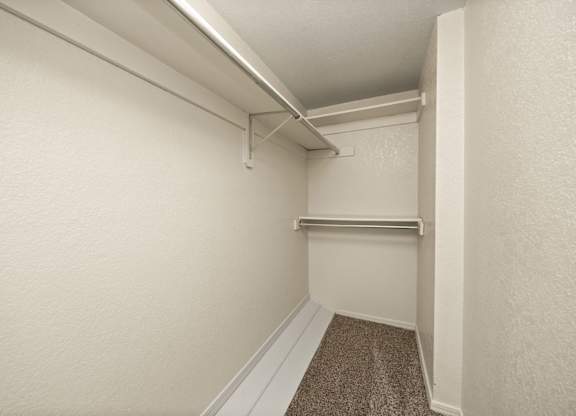 Walk-In Closet With Built-In Shelving