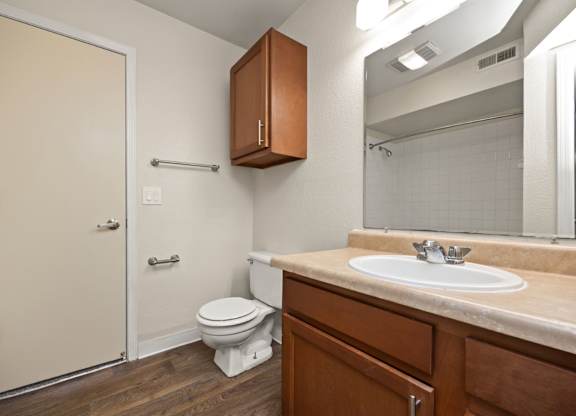 Bathroom with Wood cabinetry