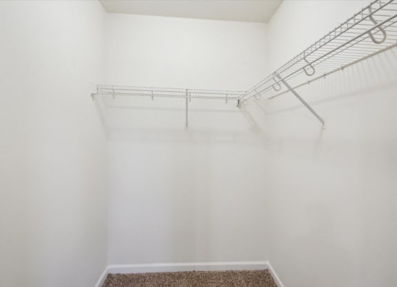 Walk-In Closet With Built-In Shelving