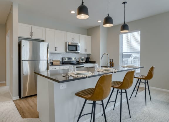 Kitchen with Overhead Lighting