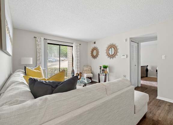 Spacious Living Area With Wood-Style Flooring