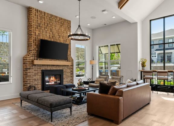 Community Room with Fireplace