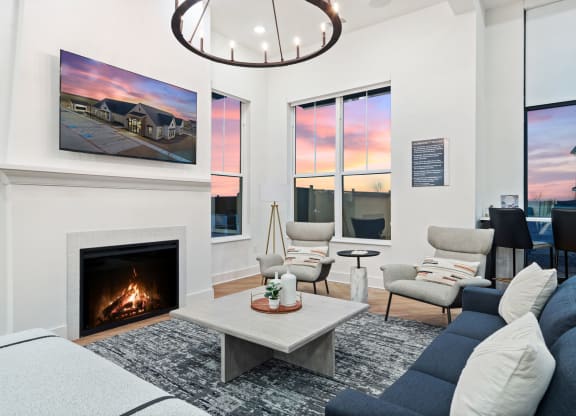 Community Room with Fireplace