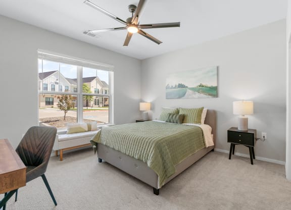 Bedroom with Plush Carpeting