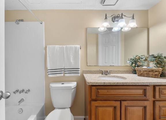 Bathroom with Wood cabinetry
