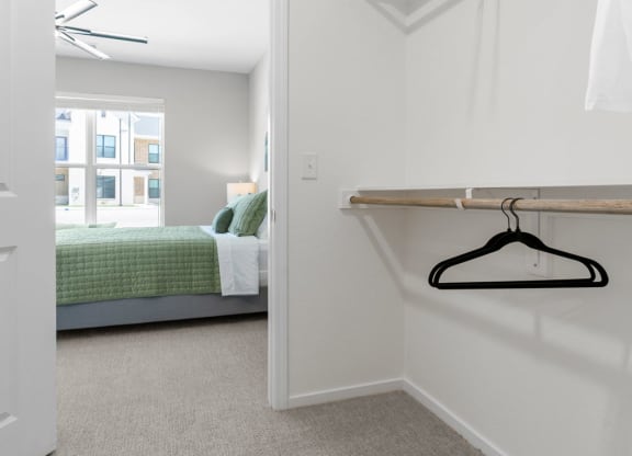 Walk-In Closet With Built-In Shelving
