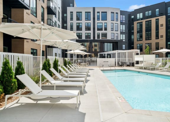 Outdoor Pool with Lounge Chairs