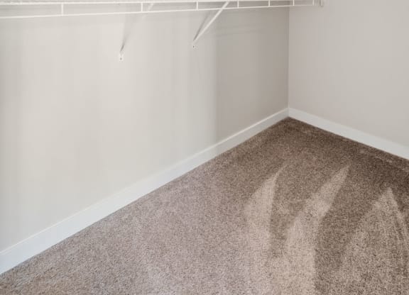 Walk-In Closet With Built-In Shelving