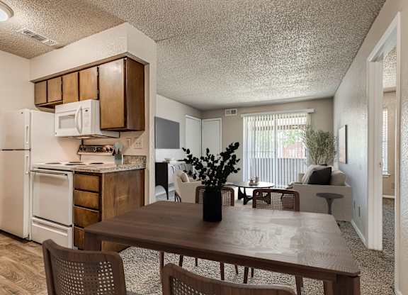 Kitchen with White Appliances