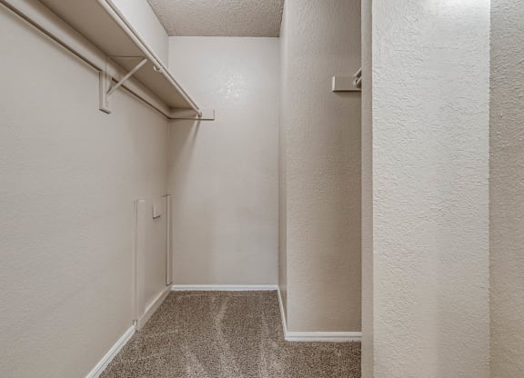 Walk-In Closet With Built-In Shelving