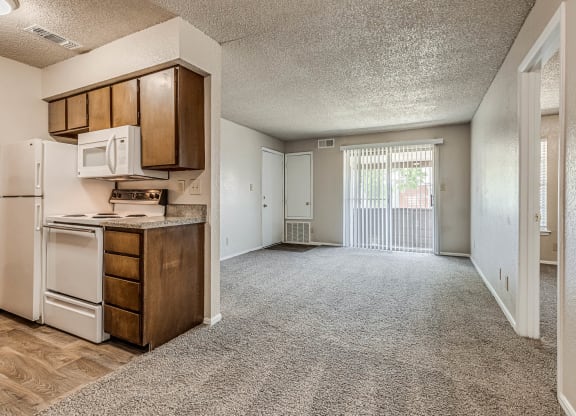 Spacious Living Area with Carpet