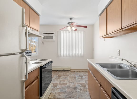 Kitchen with Wood Cabinets
