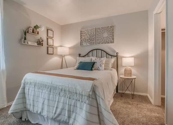Bedroom With Plush Carpet